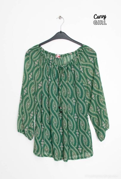 Picture of CURVY GIRL CHIFFON BLOUSE